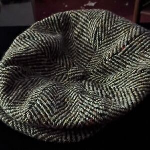Men's Herringbone Tweed Newsboy Cap